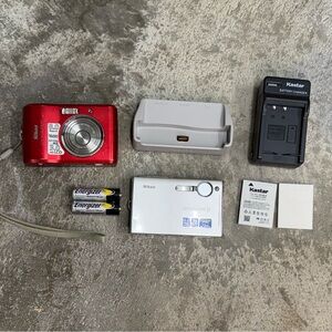 Nikon Coolpix S5 & L18 Digital Camera Parts Repair Lot + Accessories